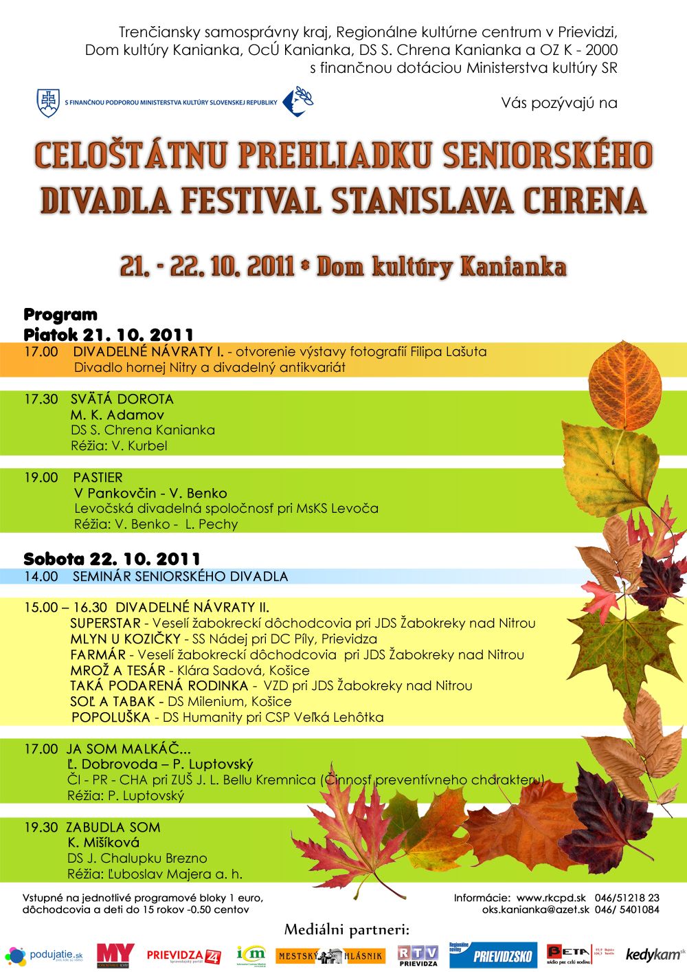 Festival Stanislava Chrena - plagát